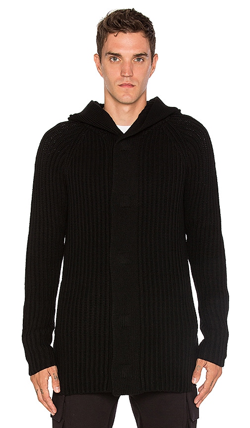 Helmut Lang Hooded Sweater in Black