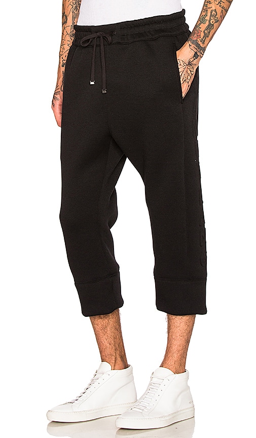 Helmut Lang 3D Logo Crop Jogger in Black