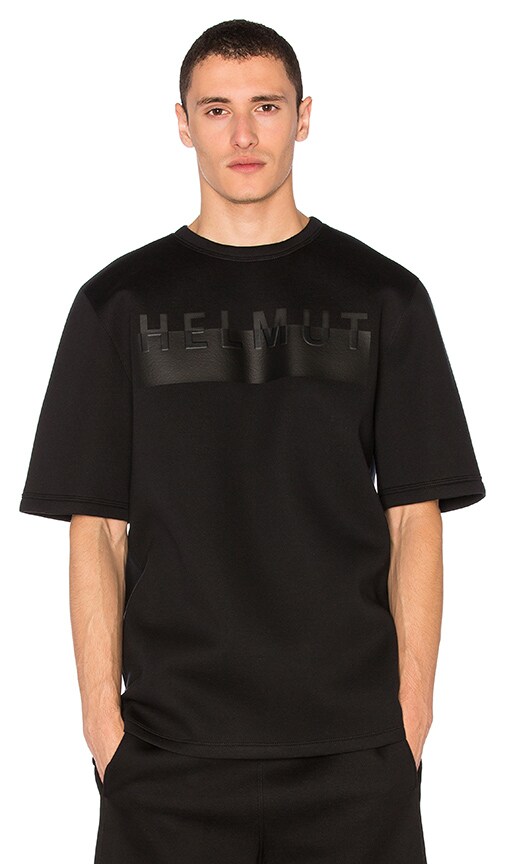 Helmut Lang Logo Oversized S/S Tee in Black