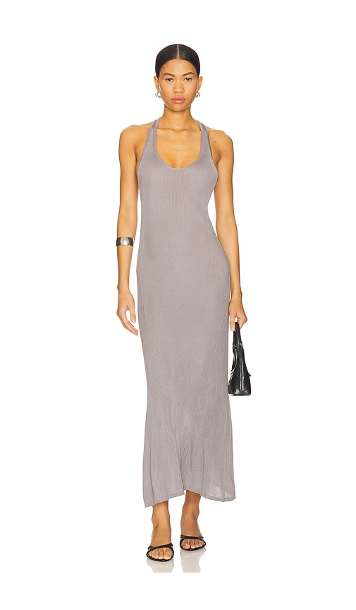 Rib Twist Dress in Grey. - size L (also in M, S, XS) - Helmut Lang - Modalova