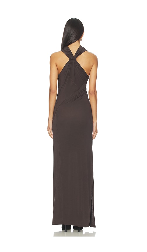  Helmut Lang ärmelloses Wind-maxikleid In Brown. Größe L. Also In Xs, M. 