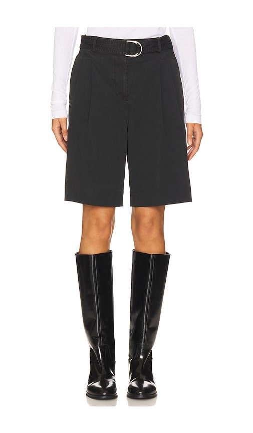 Helmut Lang Double Pleated Short In Black
