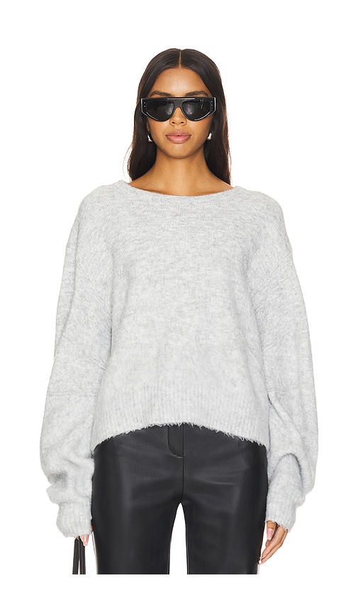 Shop Helmut Lang Apex Sweater In 麻灰色