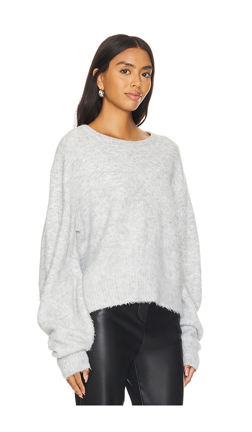 Shop Helmut Lang Apex Sweater In 麻灰色