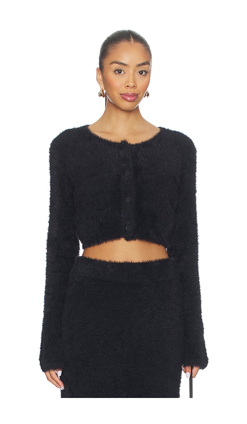 Helmut Lang Cropped Cardigan In Black