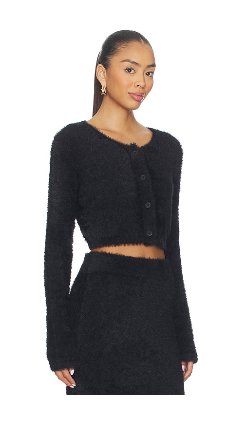 Helmut Lang Cropped Cardigan In Black