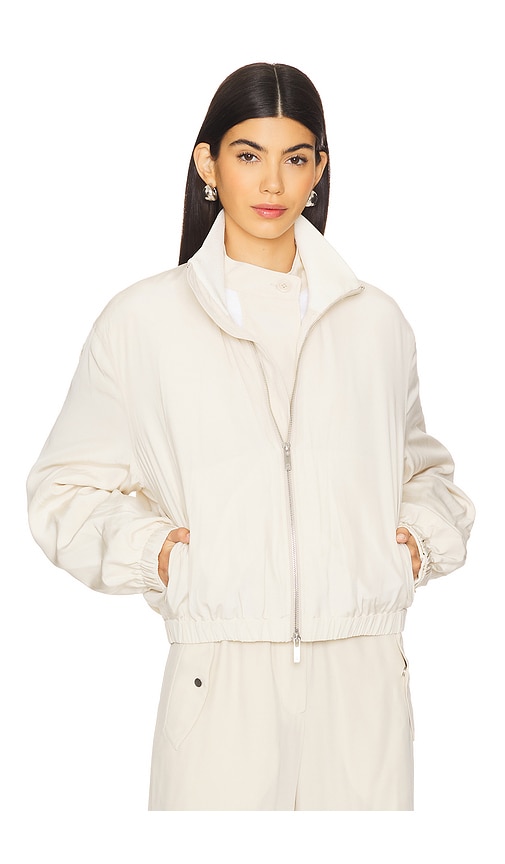 Helmut Lang Zip Bomber in Oat