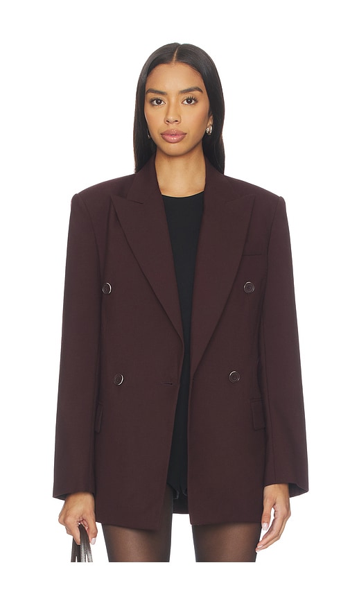 Helmut Lang Double Breasted Belted Virgin Wool Blazer In Animal Print