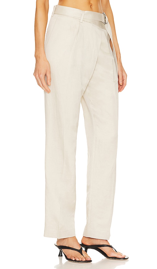 Shop Helmut Lang Wrap Pant In Cream