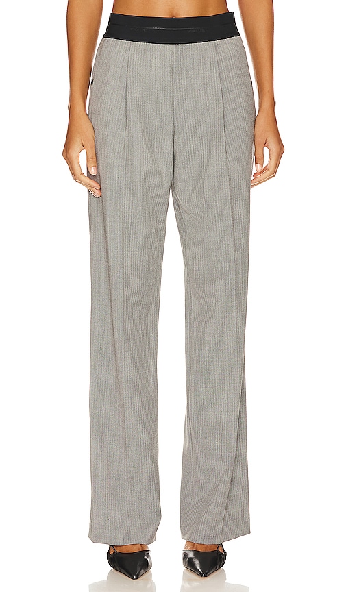 Helmut Lang Pull On Suit Pant in Grey.