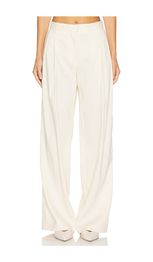 Shop Helmut Lang Pleated Pant In Beige