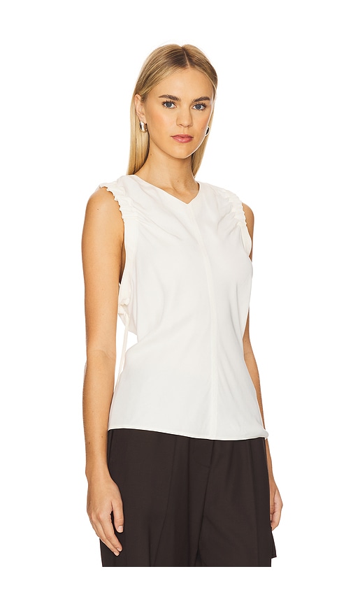 Helmut Lang Ah Ruched Top In White