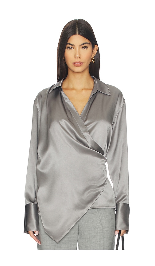 Helmut Lang Wrap Relax Shirt In Gray
