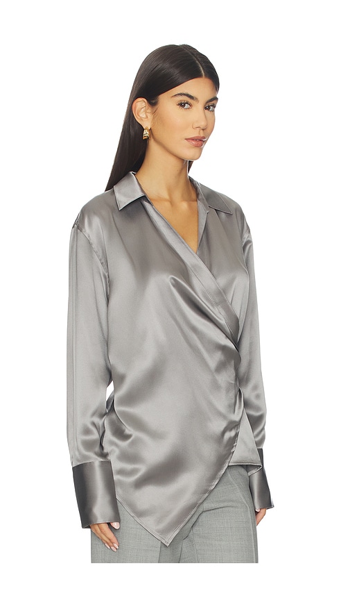Helmut Lang Wrap Relax Shirt In Gray