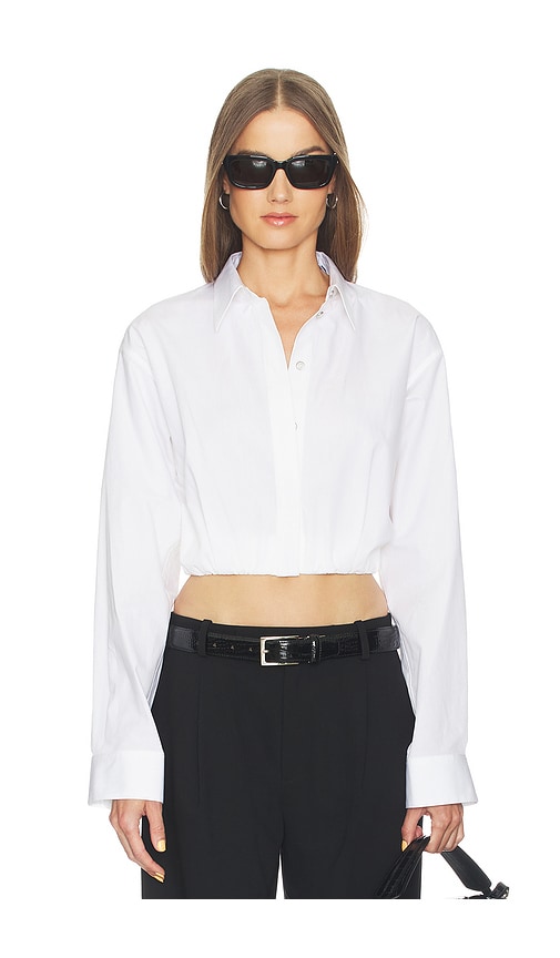 Helmut Lang Cropped Gather Shirt