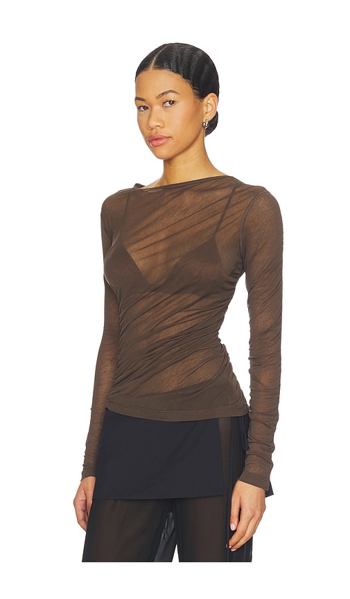  Helmut Lang Oberteil Seamed Wind In Brown. Größe S. Also In M, L. 