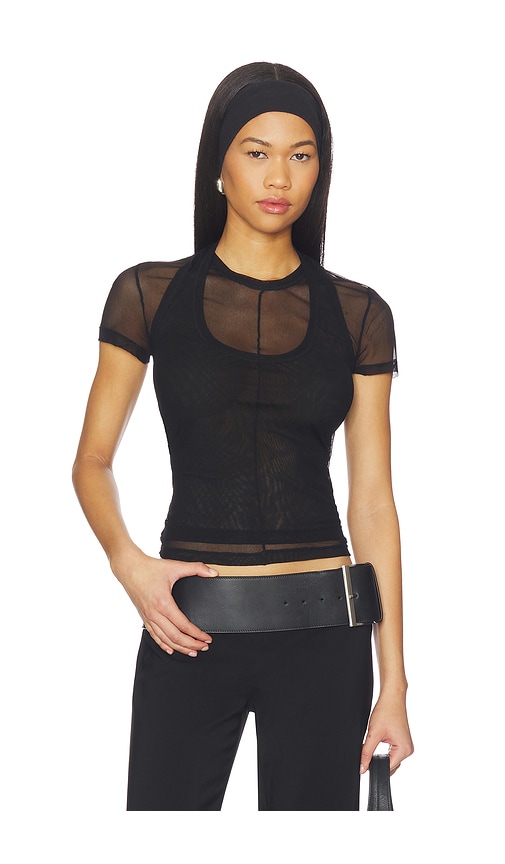 Helmut Lang Mesh Layered Top