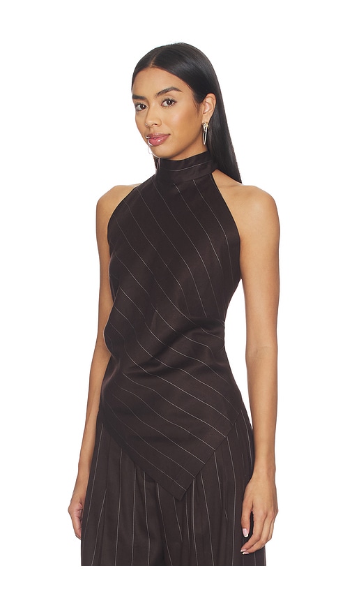  Helmut Lang Wickel-top Halter Scarf Top In Chocolate. Größe M. Also In L. 