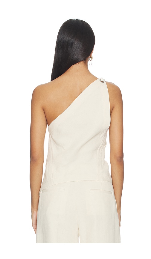  Helmut Lang Oberteil Asymmetrical Sailor Top In Beige. Größe S. Also In M, L. 