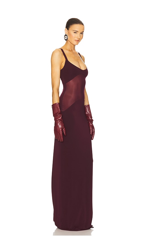 HELSA SHEER KNIT CURVE MAXI DRESS