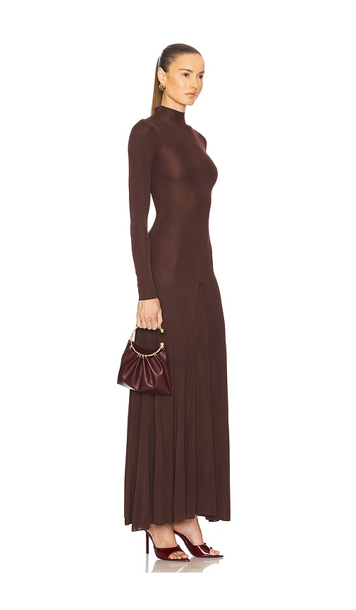 Helsa Zia Maxi Knit Dress In 棕色