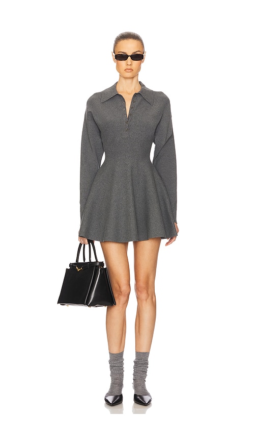 Saffron Mini Knit Dress in Grey. - size S (also in XL, XS) - Helsa - Modalova