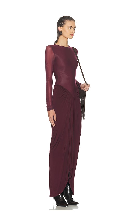 Helsa The Margot Dress In Burgundy