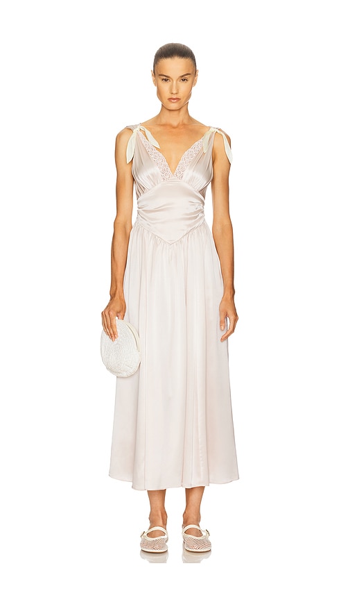 The Silk Celeste Dress in Blush. - size XS (also in L, M, S, XL)