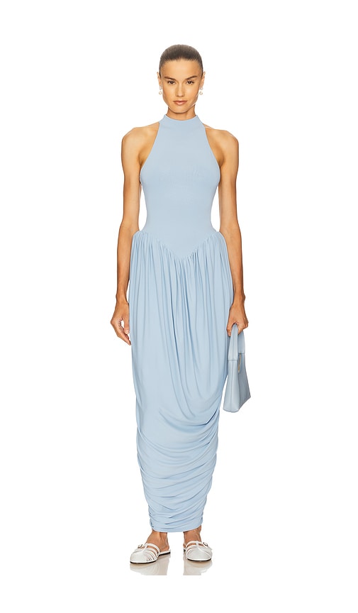 Helsa The Duchess Jersey Dress In Blue