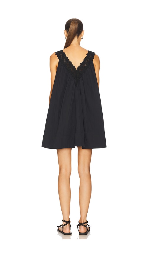  Helsa Kleid Mini Dress With Lace In Tech Poplin In Black. Größe M. Also In L. 
