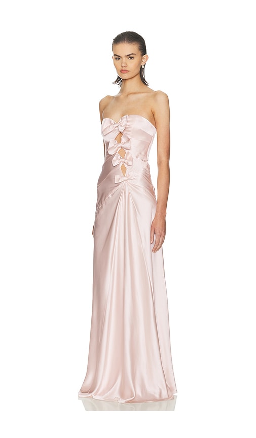 Helsa The Silk Faye Dress In Pink
