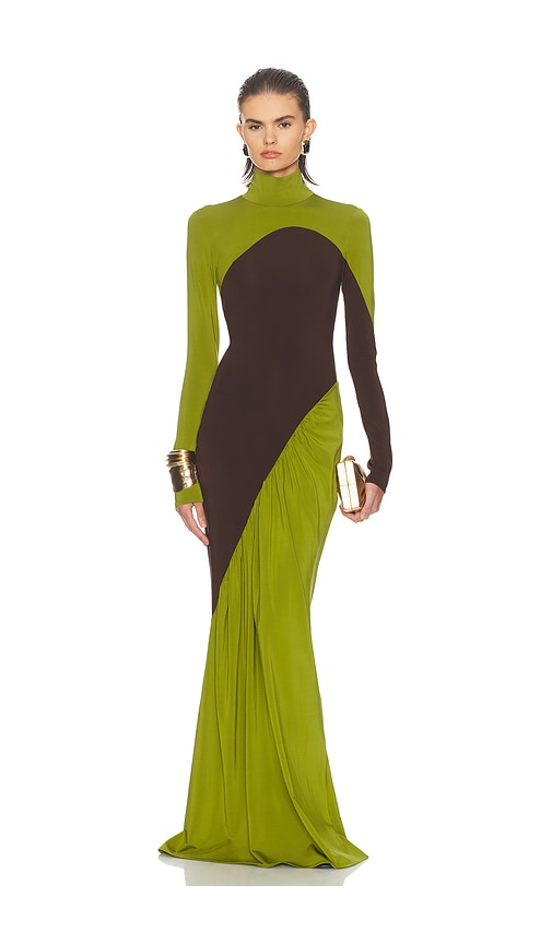 Helsa The Abstraction Color Blocked Jersey Dress