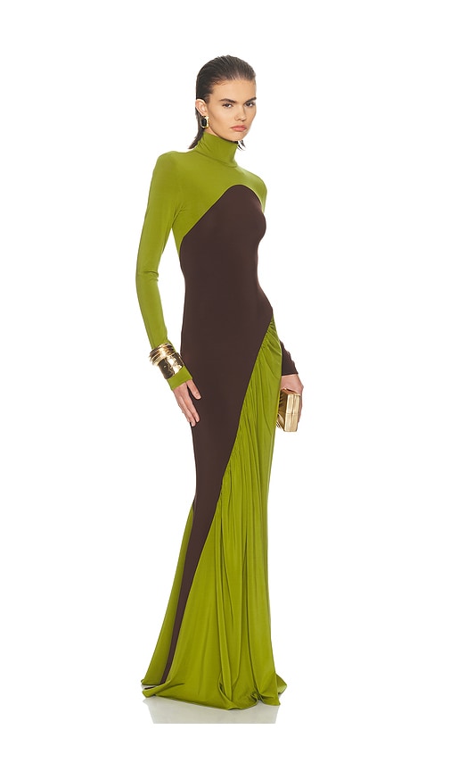 Helsa The Abstraction Color Blocked Jersey Dress