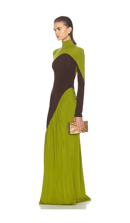 Helsa Kleid The Abstraction In Green,chocolate. Größe Xs. Also In Xxs, S. 