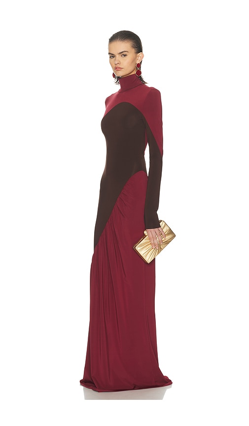  Helsa Kleid The Abstraction In Burgundy,chocolate. Größe Xs. Also In Xxs, S, M, Xl. 