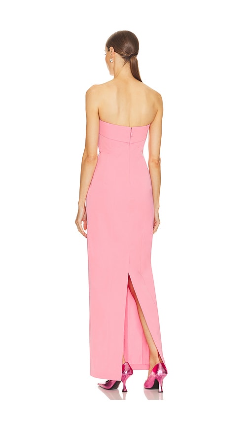  Helsa Kleid Tech Gabardine Long Strapless In Pink. Größe Xs. Also In Xxs, S, M, L, Xl. 