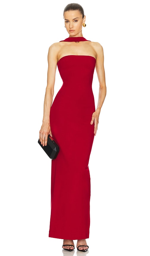 The Stephanie Dress in Deep Red