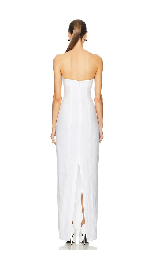  Helsa Kleid Linen Strapless In White. Größe L. Also In Xl. 