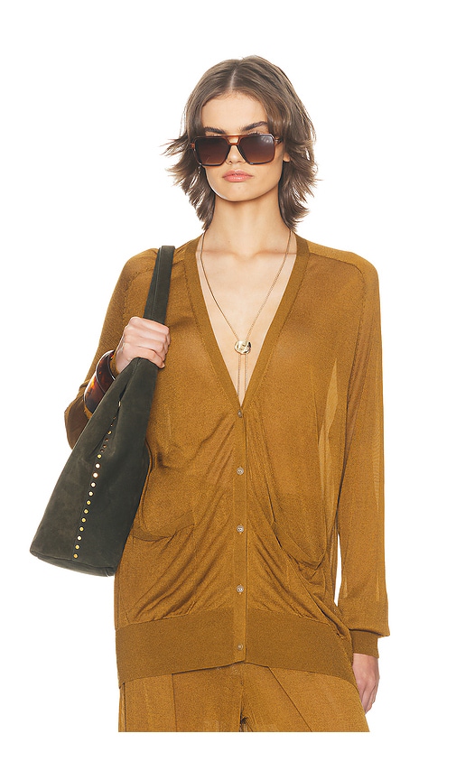 Helsa Arlena Cardigan In Brown
