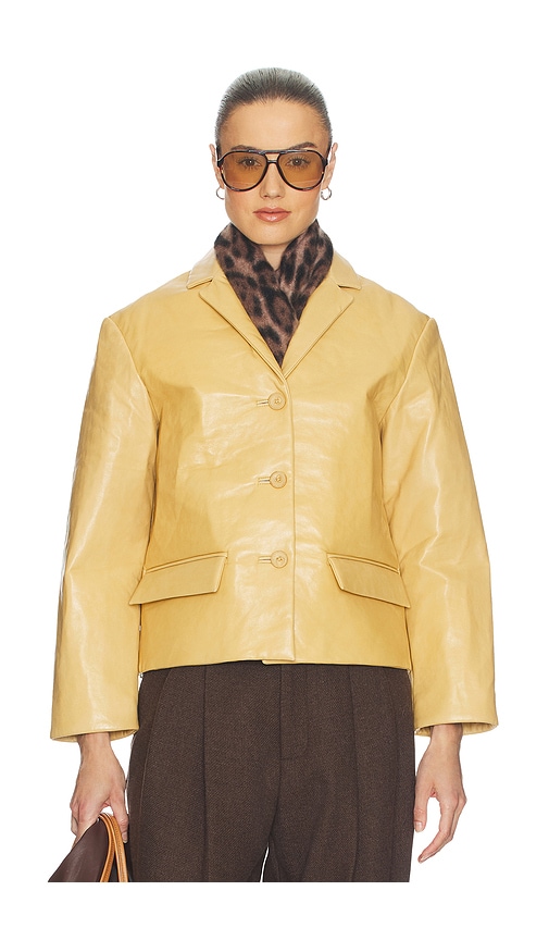 Helsa Puffy Leather Jacket
