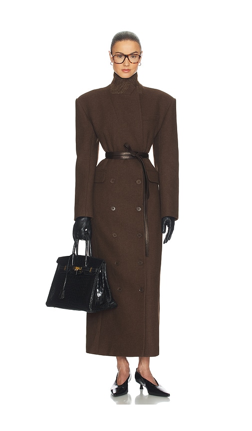 Helsa Italian Wool Blend Extra Long Coat