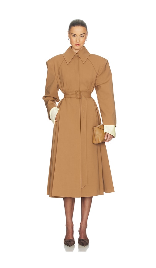 Helsa Wool Blend Midi Trench
