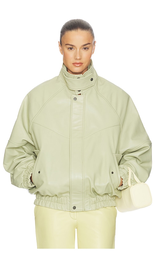 Helsa The Oversized Leather Bomber In Multi