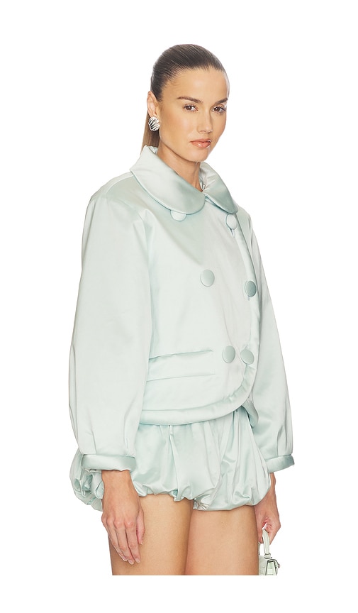 Helsa Sateen Puff Jacket In White