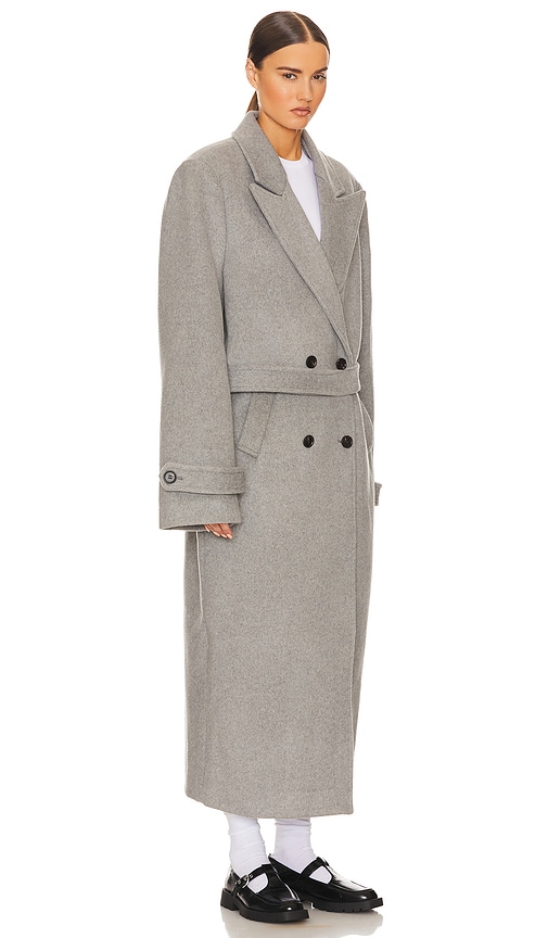  Helsa Mantel Bold Shoulder Long In Grey. Größe S/m. Also In Xxs/xs, L/xl. 