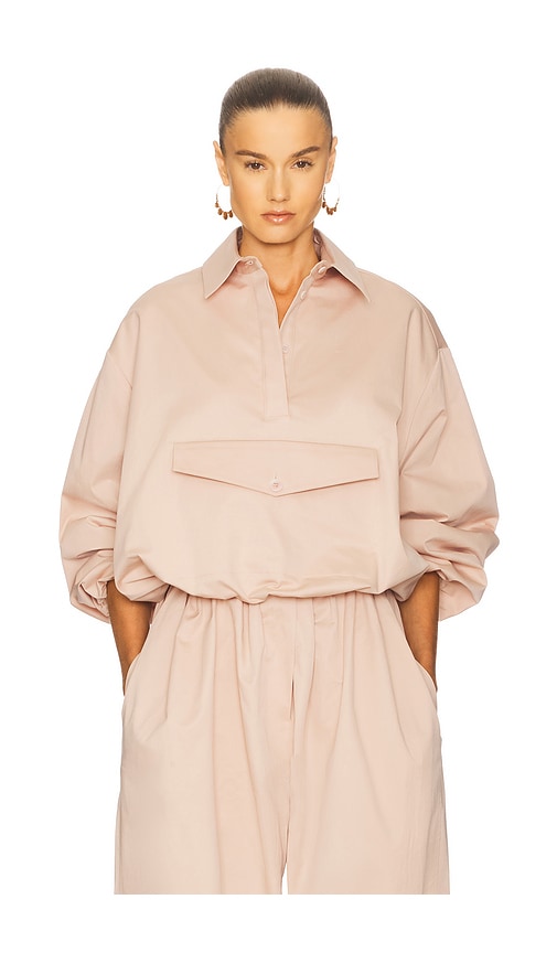Cotton Twill Anorak in Blush. - size XS (also in L, M, S, XL)