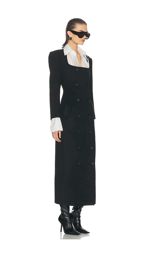 Helsa The Hourglass Coat In Black