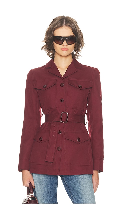 Helsa The Leisure Suit Jacket In Burgundy