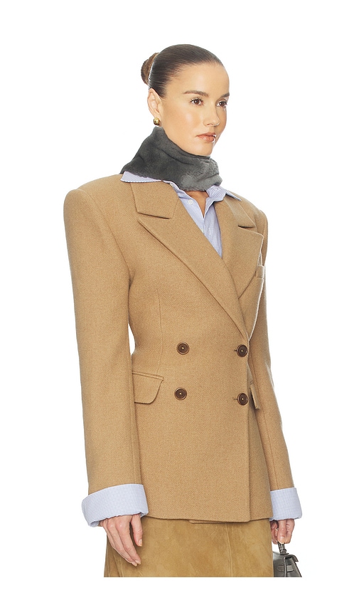 Helsa Italian Wool Blend Blazer In Brown