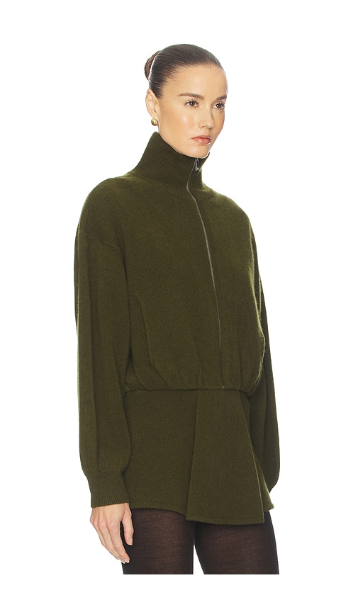 Helsa Josefine Knit Oversized Bomber In Blue